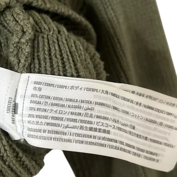 ABERCROMBIE & FITCH Rib Zip Up Knit Sweater Pullover Top - Picture 5 of 7